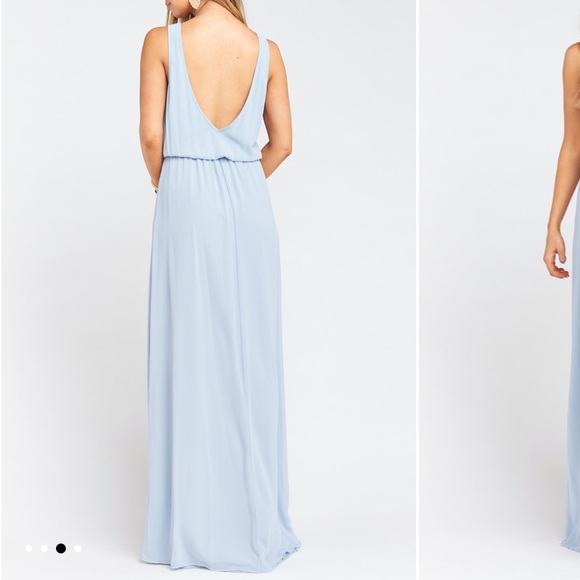 Kendall Maxi bridesmaid dress - steel blue chiffon - Picture 2 of 2